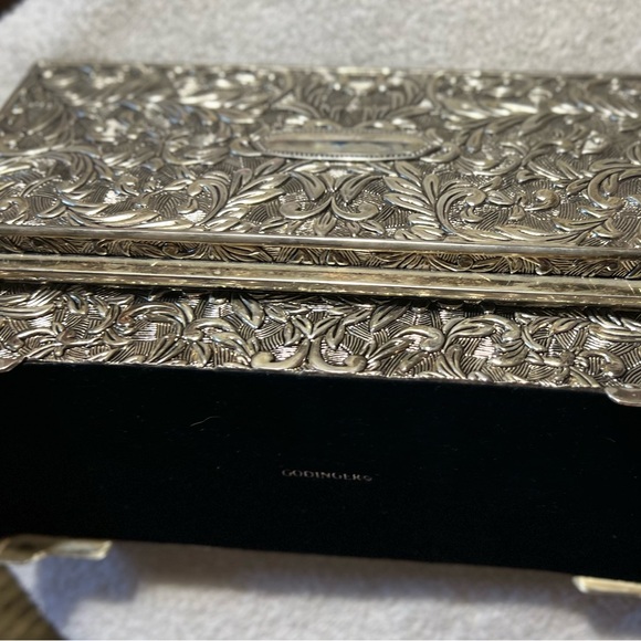 VINTAGE AUTHENTIC GODINGER MIRRORED JEWELRY BOX - Picture 7 of 9